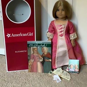 American Girl Doll Elizabeth, original box, outfit , book and accessories